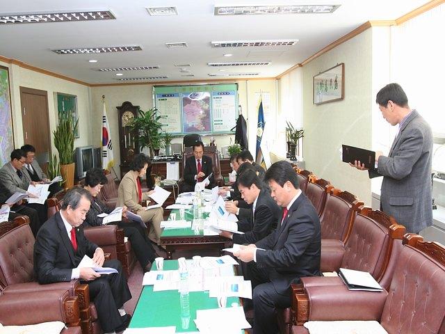 건설과 주요사업 보고(2009.12.18.) 사진